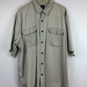 Men’s red head khaki button-down shirt size 2XLT